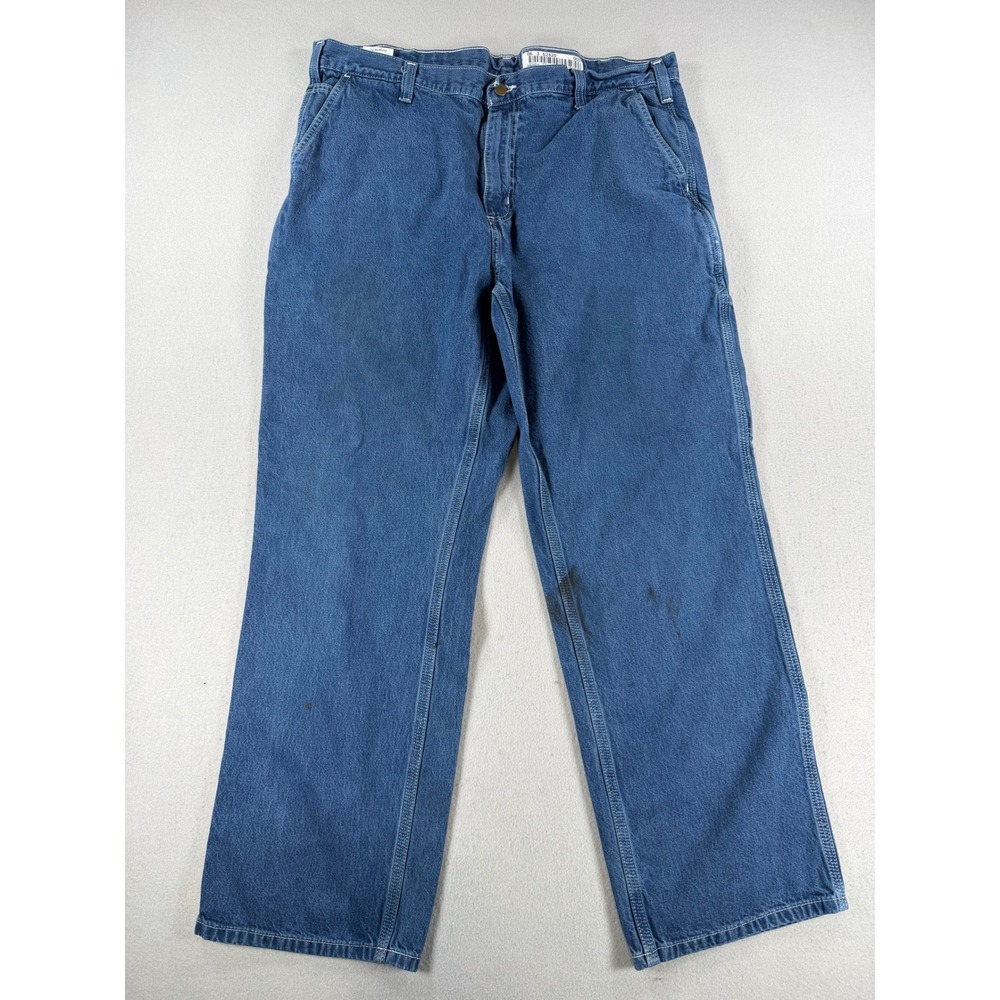 Vintage Carhartt Dungaree Fit Carpenter Jeans Mens 36x30 Blue Denim Utility
